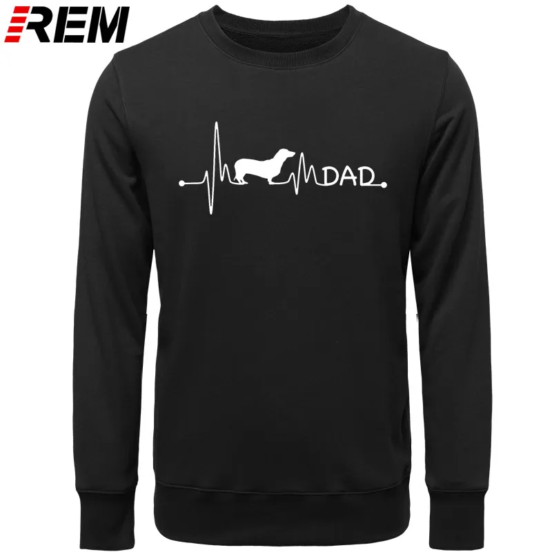 Худи rem heartbeat pulse line dachshund teckel, подарок для папы, собаки, на заказ, с круглым вырезом, стандартные осенние толстовки для фитнеса, толстовки