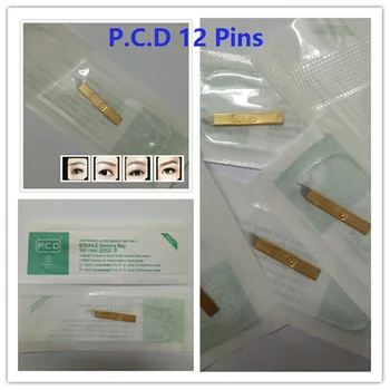 

Free Shipping 100pcs PCD 12 Pin Permanent Makeup Eyebrow Tattoo Microblading Needles for 3D Embroidery Manual Tattoo Pen