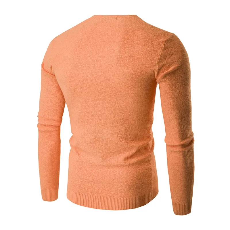 Мужской свитер с длинным рукавом, Повседневный свитер, вязаный зимний теплый пуловер с v-образным вырезом, мужской тонкий джемпер, Свитера 025