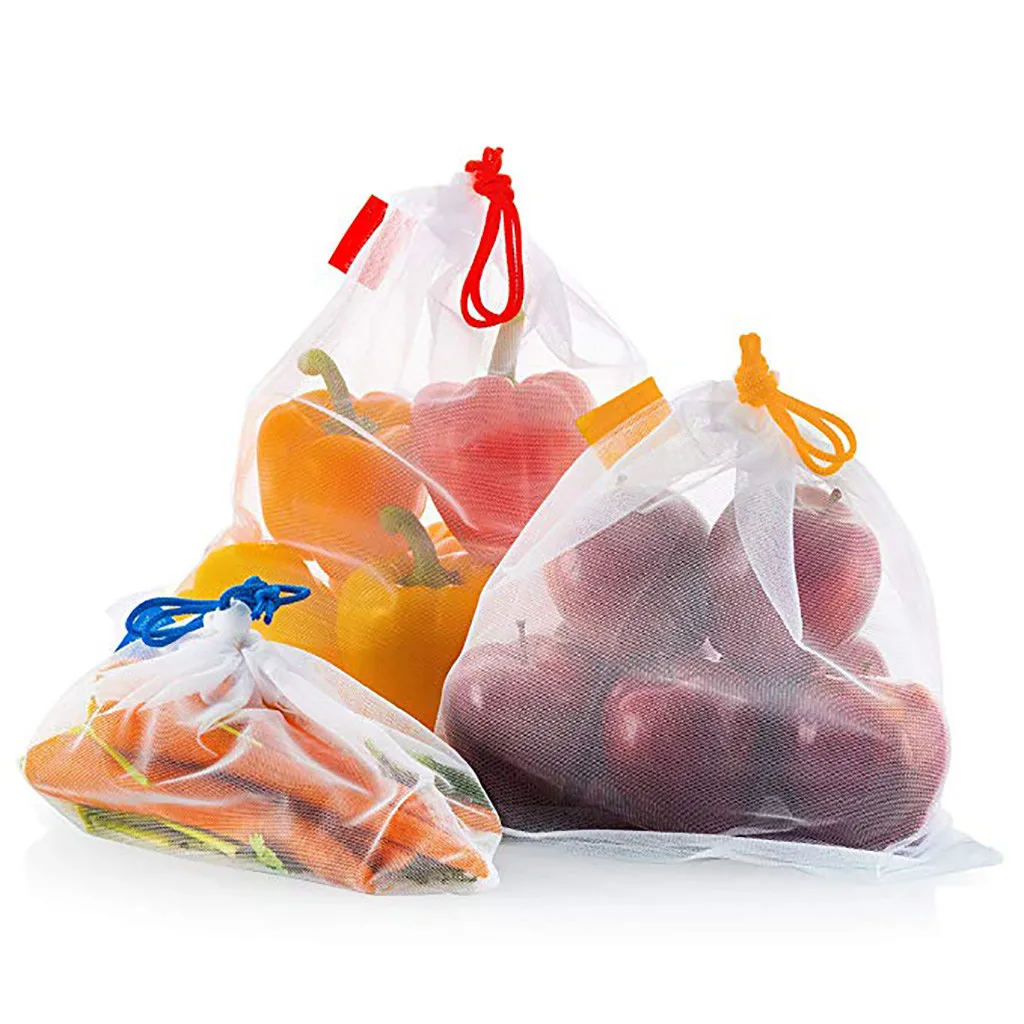 

9pcs Breathable Storage bags Reusable Washable Shopping Vegetable Fruit Storage bag D90402