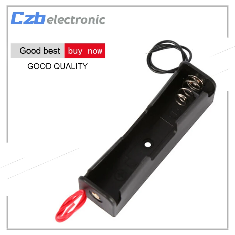 

10pcs 3.7V 18650 Battery Holder Li-Po Li-ion Battery Case Socket Clip Box Black