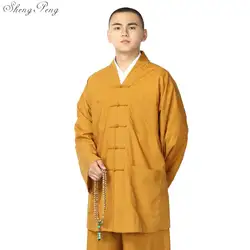 Буддийский монах халаты Китайский Шаолинь монах одеяния мужчины Шаолинь монах одежда традиционные Шаолинь монах форма Q263
