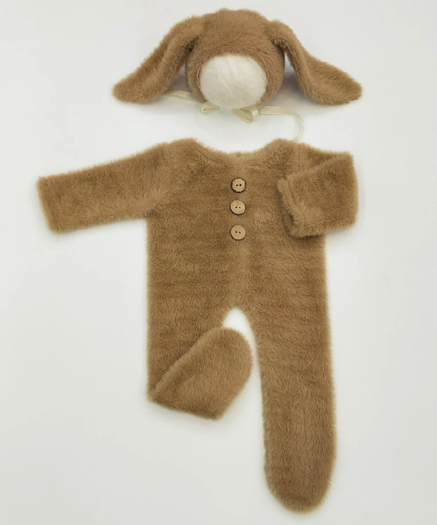 

Dog Newborn Long Sleeve Romper Baby Photography Prop, Fluffy Baby Romper Newborn Winter Clothes,#P2430