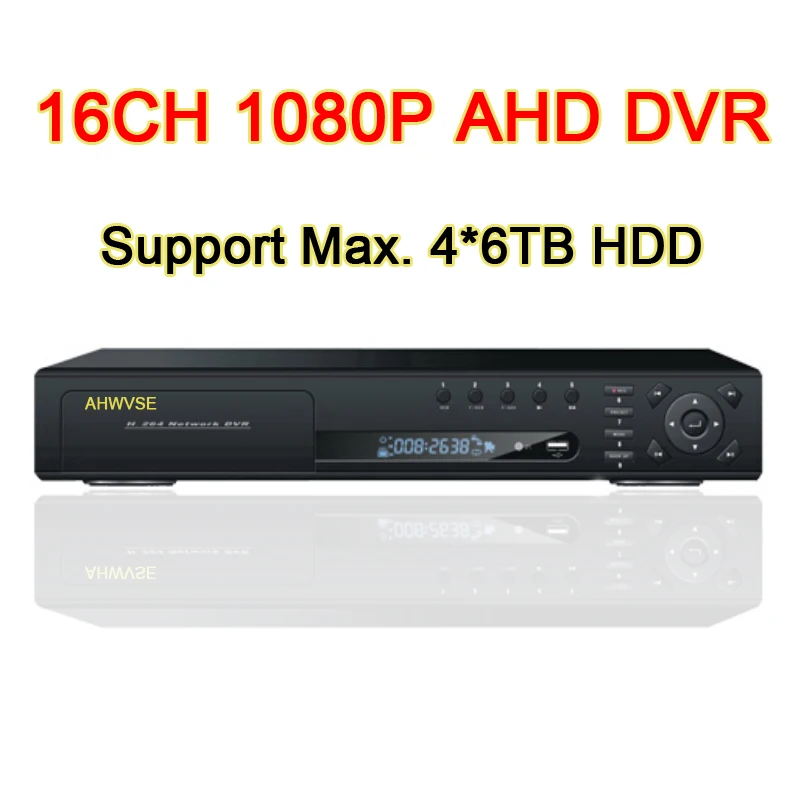 

16CH 5in1 AHD XVR 1080P AHD DVR Digital Video Recorder 16 Channel AHD+TVI+CVI+IP+Analog Support Max. 4pcs 6TB HDD