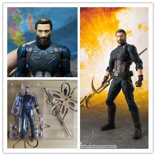 

MCR HOT DC Marvel Captain American 15cm SHFiguarts Avengers Infinity War BJD Action Figures Toys For children