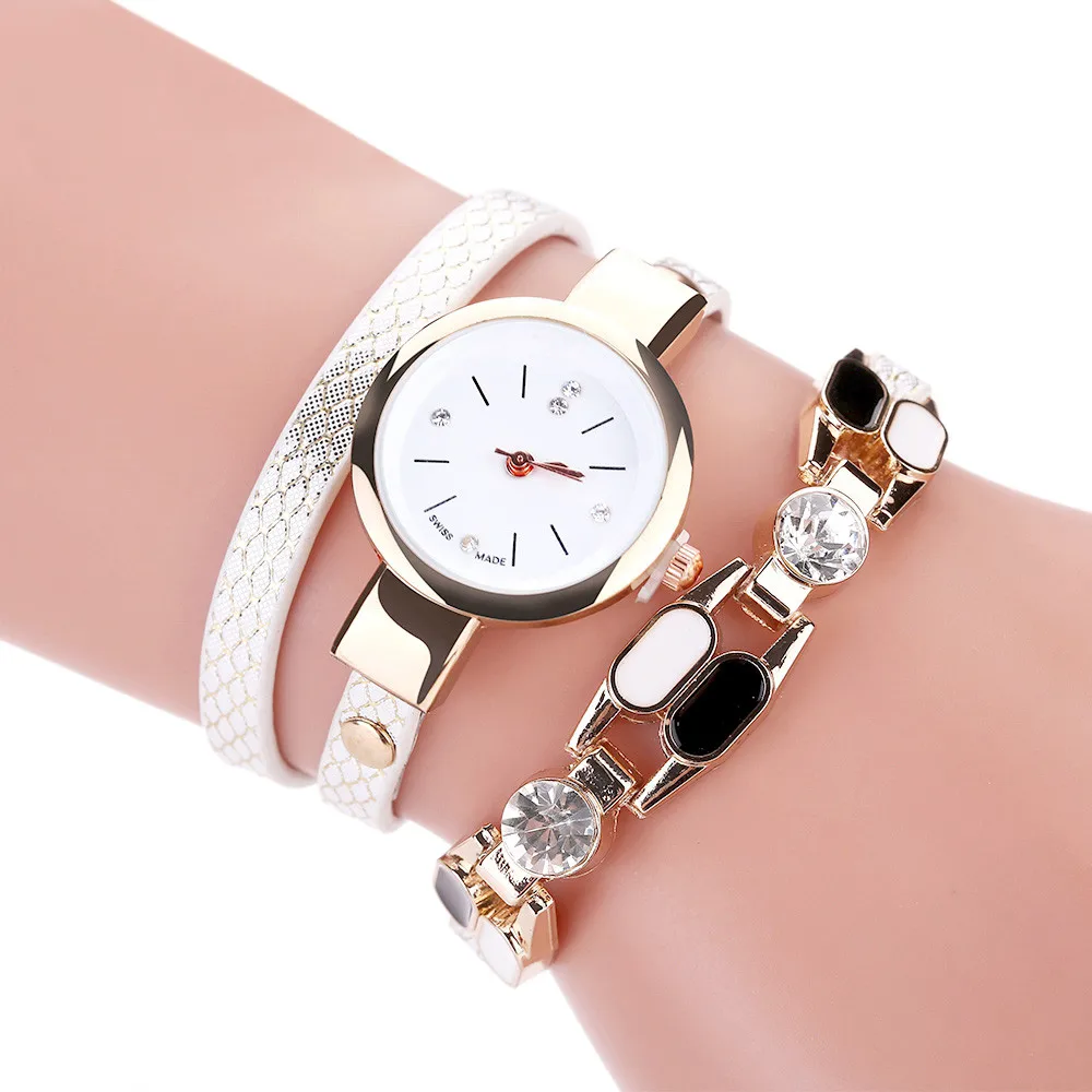 Fashion Quartz Watch Bracelet Watches Top Brand Leather Strap Lady Girl Wrist Watch Clock Women Relogios Femininos NEW