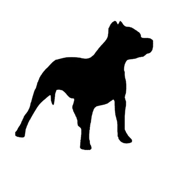 

14*13.2CM Pit Bull Dog Silhouette Decoration Car Vinyl Decal Funny Lovely Animal Car Sticker Black/Silver C6-1428