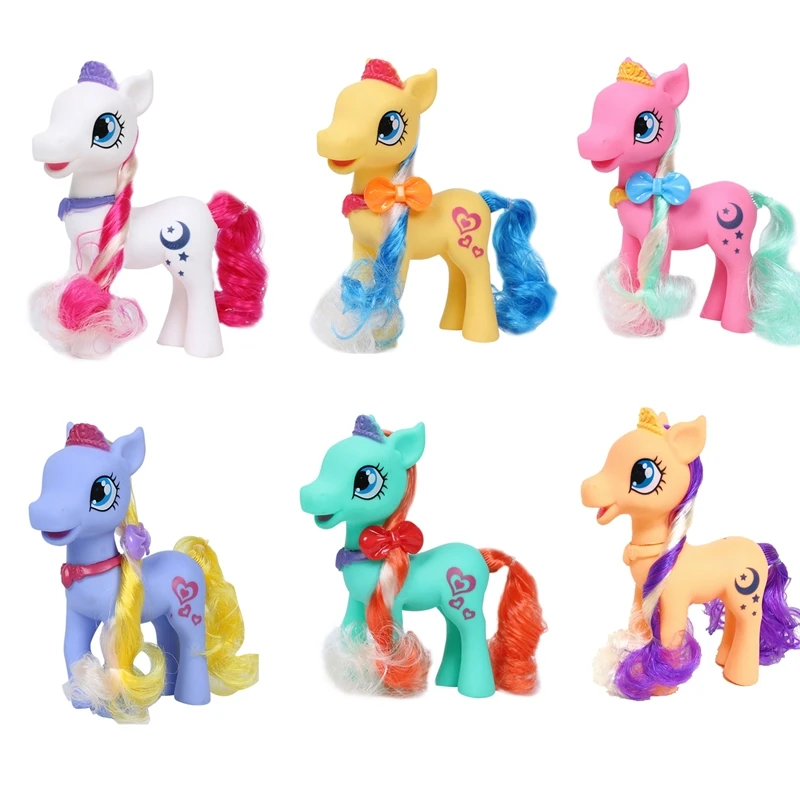 Lanyitoys новые оригинальные Мои маленькие пони 5 дюймов радужные лошадки игрушки