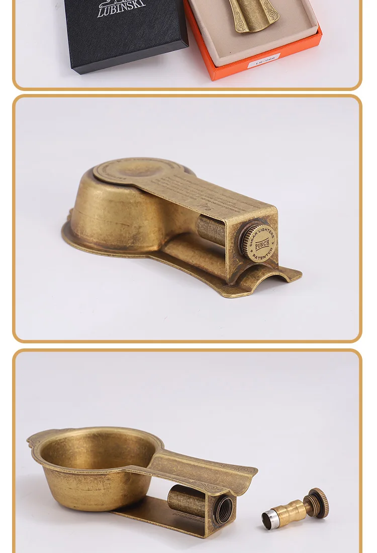 LUBINSKI роскошный дизайн 1 Сигары импорт металлическая пепельница с подарочной коробке