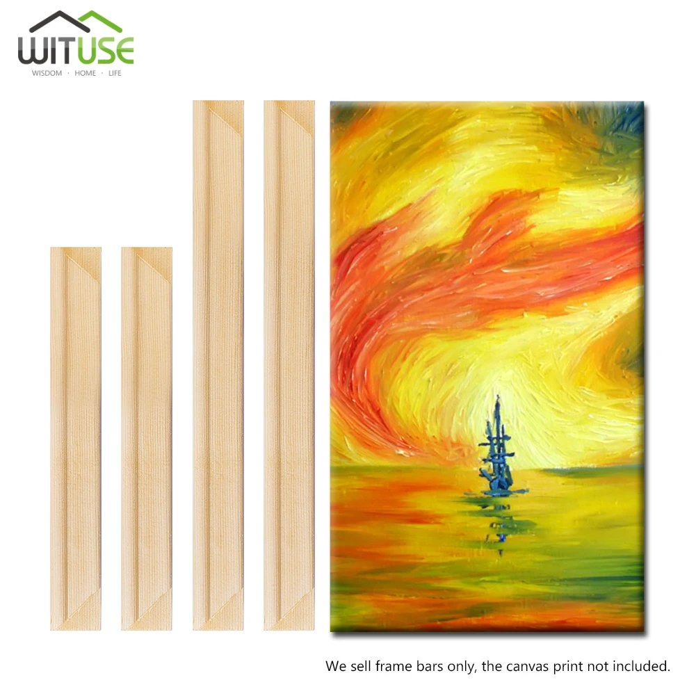 woden diy canvas prints frame stretcher bar oil painting diy assembly wooden strip kit for oil painting(a frame need 4pcs bars