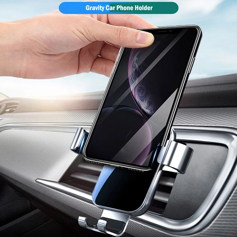 

Gravity Car Phone Holder Mobile Phone Clip Holder 360 Rotation Stand Bracket CD Slot Mount Clip Holder for iPhone 7 8 X Samsung