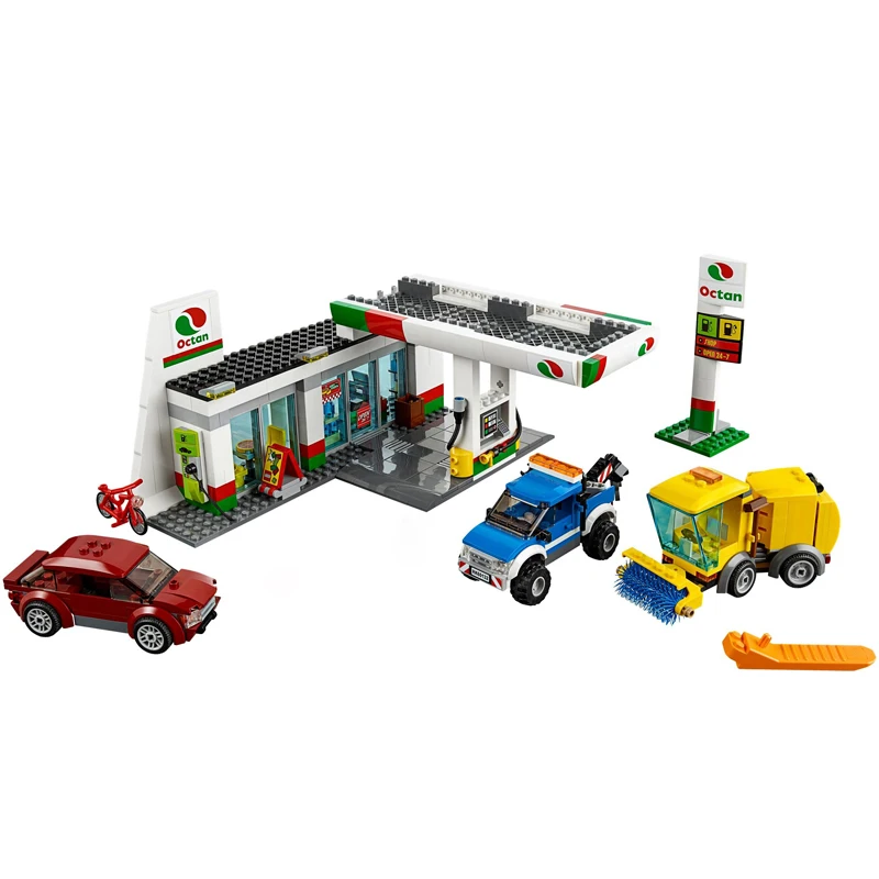 Service Area Gas Station Building blocks bricks 540pcs new no box