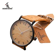 BOBO BIRD E19 Conception de Cru des Femmes Marque De Luxe En Bois de Bambou montres Dames Montre Avec En Cuir Véritable Quartz en Cadeau boîte