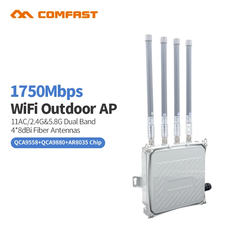 Gigabit poe wireless outdoor AP router 802.11AC dual band 1750M wifi