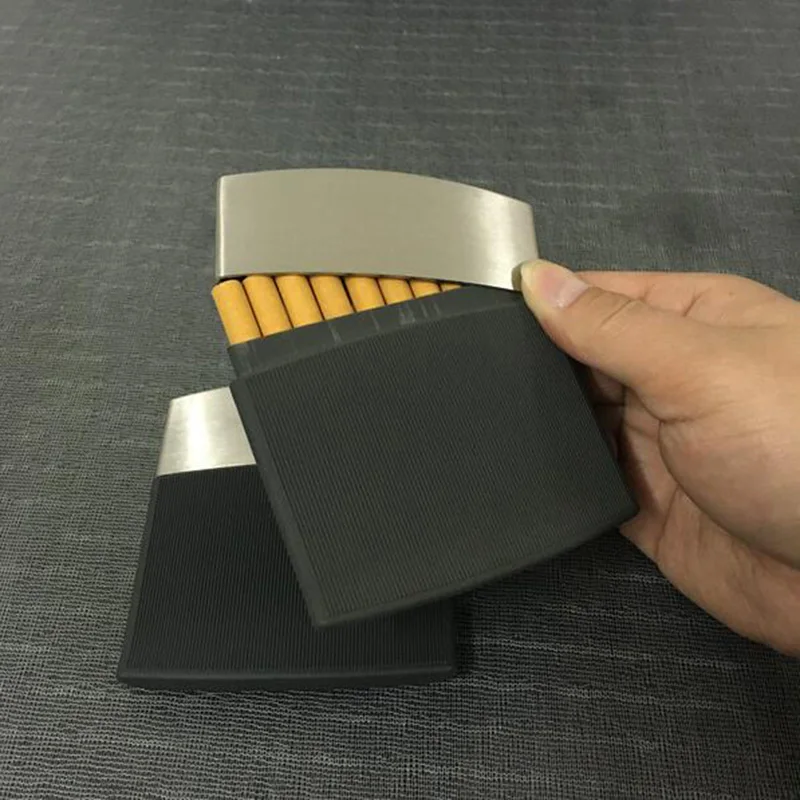 

Metal Mini Smoking Cigarette Case Portable Men Cigar Tobacco Holder Pocket Box Storage Container with Gift Package Holding 10pcs