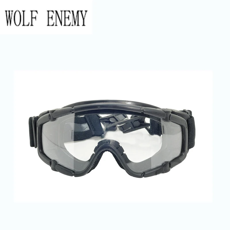 Esportes do Esqui Óculos de Proteção para Capacete Militar do Exército Preto Paintball Airsoft Óculos Anti Nevoeiro Ballistic Tático &