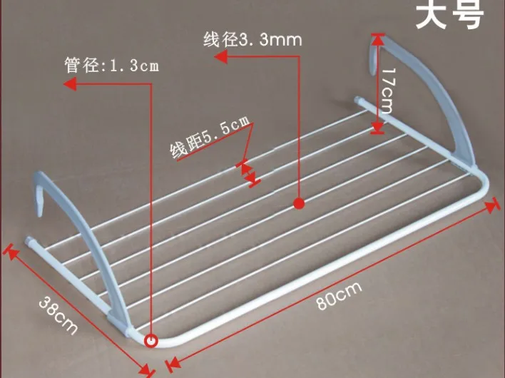 1 шт. домашний балкон сушильные стеллажи складной балкон вешалка для одежды 80 см* 38 см/68 см* 38 см