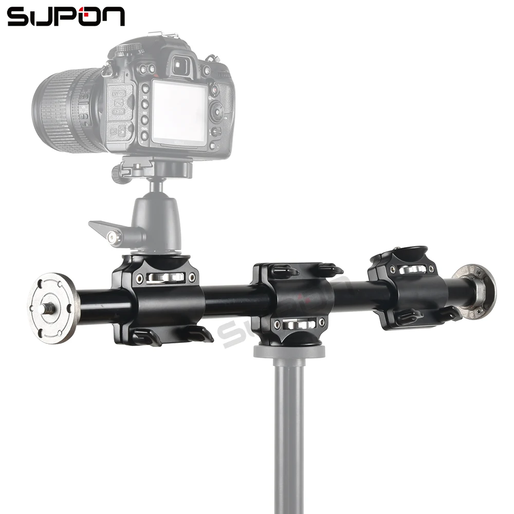 Aluminum 3/8 Screw Support Tripod Arm Rock Solid Cross Bar Side Arm for
