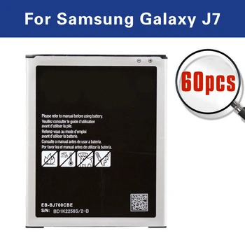 

60pcs Battery EB-BJ700CBE For Samsung GALAXY J7 2015 SM-J700f SM-J701F SM-J700M J701DS J7008 J7009 J7000 EB-BJ700BBC