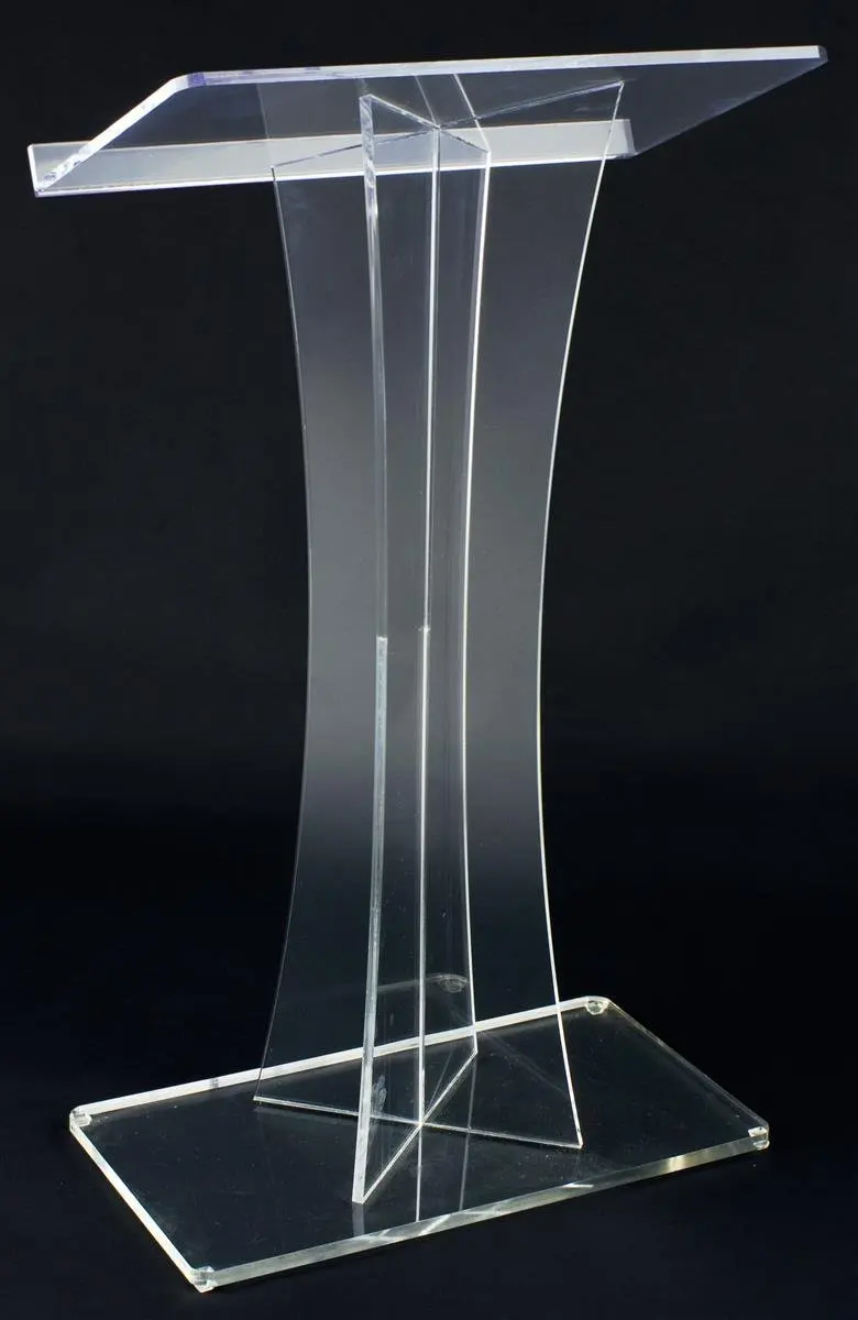 

Acrylic Conference Podium, Clear Speaker's Lectern with Base and Lip (LECTX)