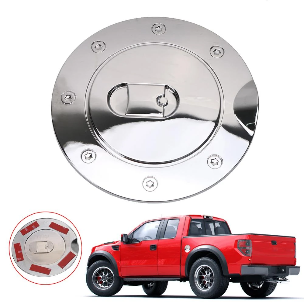 Mouldings & Trim Chrome Gas Door Cover Fuel Tank Oil Cap Trim For Ford