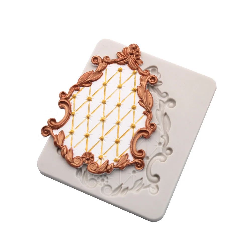

Aouke European border series silicone mold fondant cake decoration mold chocolate candy tool soft clay mold J161