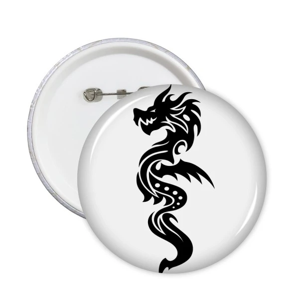 ドラゴン動物アート穀物シルエットイラストモチーフラウンドピンバッジボタン5個 Badge Button Pin Badge Buttonbadge Pin Button Aliexpress