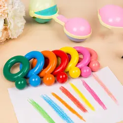 Креативные кольца Форма Мелки 12 цветов нетоксичный воск для детей живопись головоломка для раннего образования детские игрушки