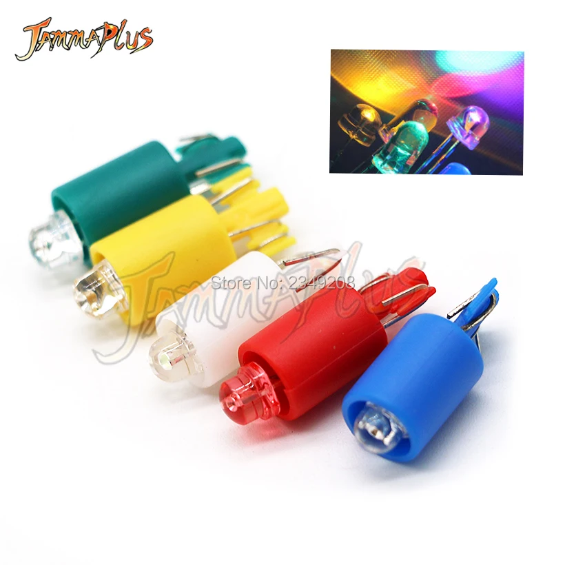 

100 pcs DC12V LED light, green, blue, white, yellow, and red for arcade push button, arcade game machine parts