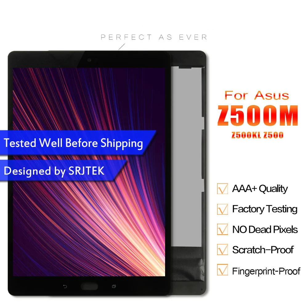 

SRJTEK For ASUS ZenPad 3S 10 Z500M P027 Z500KL P001 Z500 LCD Display Matrix Touch Screen Digitizer Sensor Tablet PC Assembly