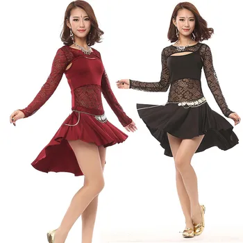 

Belly Dance Skirt Dance Skirt Women Costume Comfortable Set Lace Suit Long Sleeved Clothes And Costumes Female Shoulder Ridge