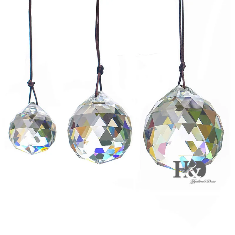 H& D 30/40/50 мм 3 шт. Многогранный хрустальный шар прозрачная Люстра призмы потолочный светильник освещение Висячие Подвески Свадебные украшения