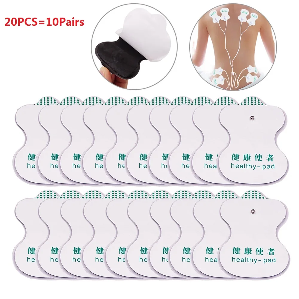 Высококачественные белые электродные накладки 20 шт./партия для иглоукалывания, цифровой терапевтический массажер для похудения, не гвоздь - Цвет: 20pcs