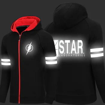 

Flash hero alliance/anime Avengers Movie around spring and autumn hoodies mens cardigan boys anti luminous Hoodie clothes men
