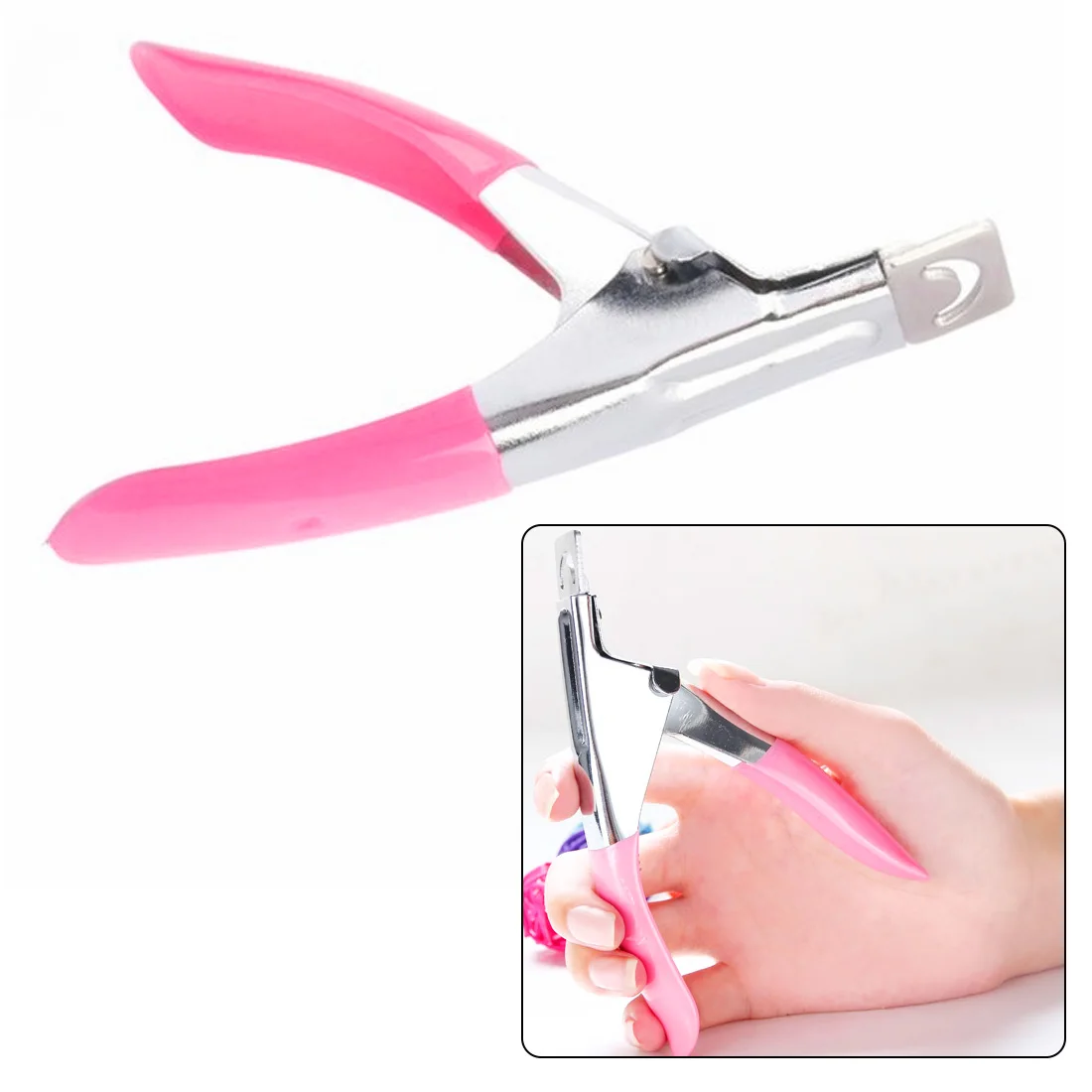 Нержавеющая сталь Nail Art Clipper Резак для Ложные Nail край Маникюр гель Ложные кусачки для кончиков Резак Маникюр Резак Clipper инструмент