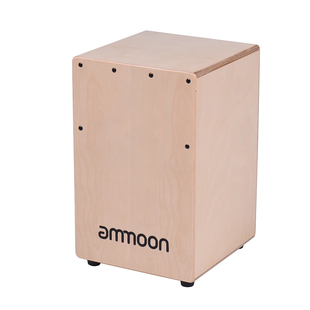 Ammoon деревянный Cajon Box барабан ручной барабан инструмент для уговаривания древесины березы с регулируемыми струнами сумка для переноски для детей