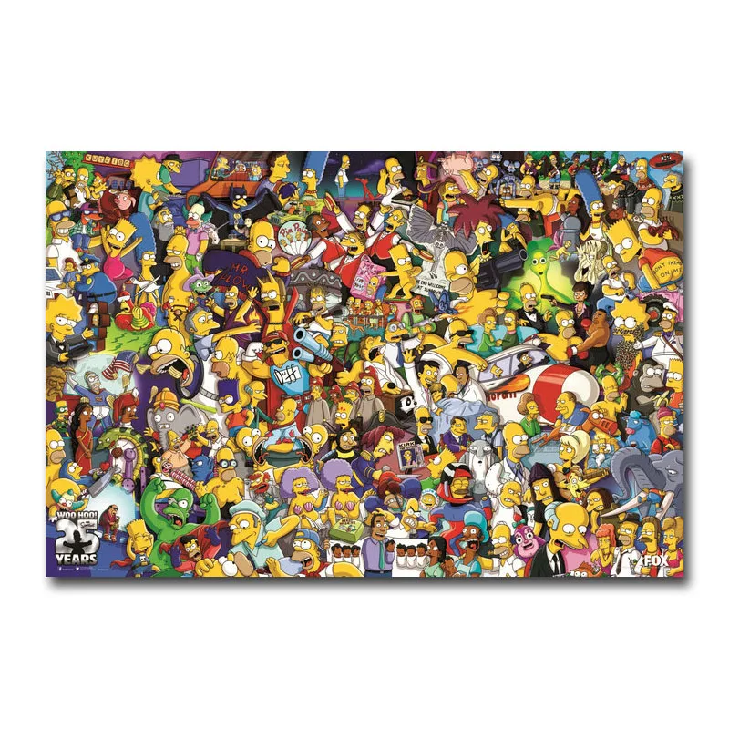 

Art Silk Or Canvas Print The Simpsons Cartoon Movie Poster 13x20 24x36 inch For Room Decor Decoration-003