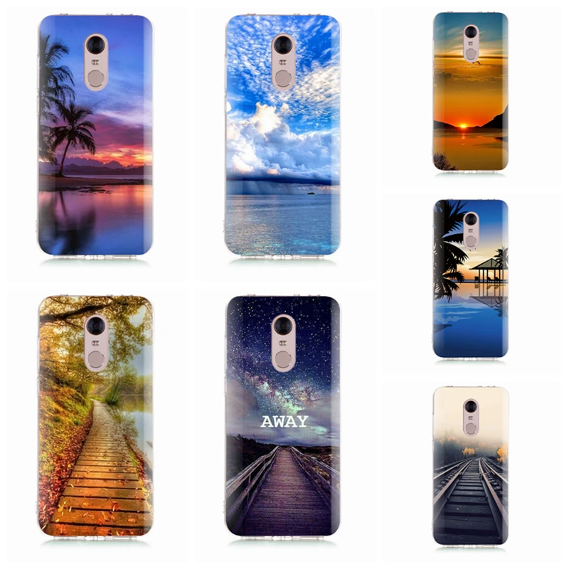 For Xiaomi Redmi 4X Note 3 Mi A1 4 Pro 4A 5 6 6pro 5A 6A TPU Soft Landscape Leaf Painted Case D049 |