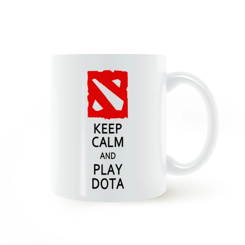  Keep Calm And Play Dota 2 Mug Coffee Milk Ceramic Cup Creative DIY Gifts Home Decor Mugs 11oz T1099