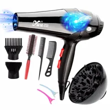 YAQIANG Pro 3000W 110 220V Hair Dryer Blue Light Anion Ceramic Ionic Fast Styling Blow Dryer