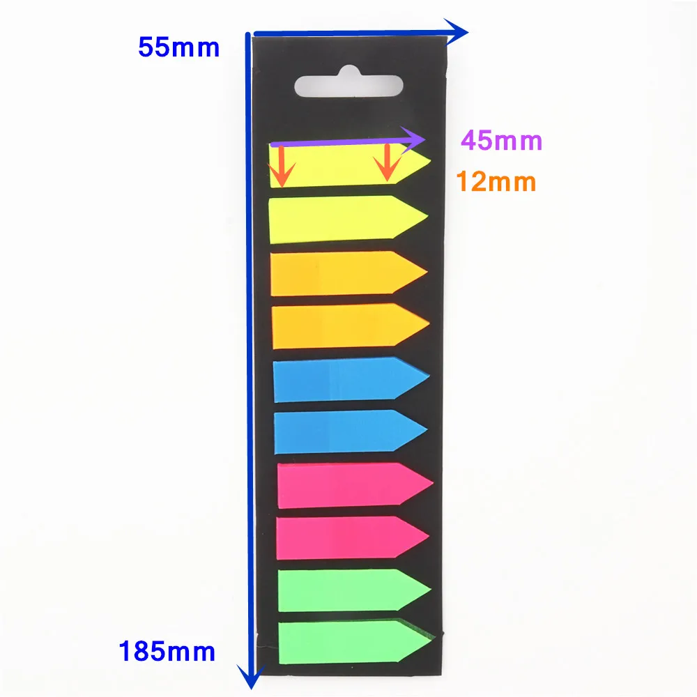 200 листов, флуоресцентные самоклеющиеся блокноты для заметок, клейкие заметки, закладки, маркер, стикеры, бумага для студентов, офисные принадлежности