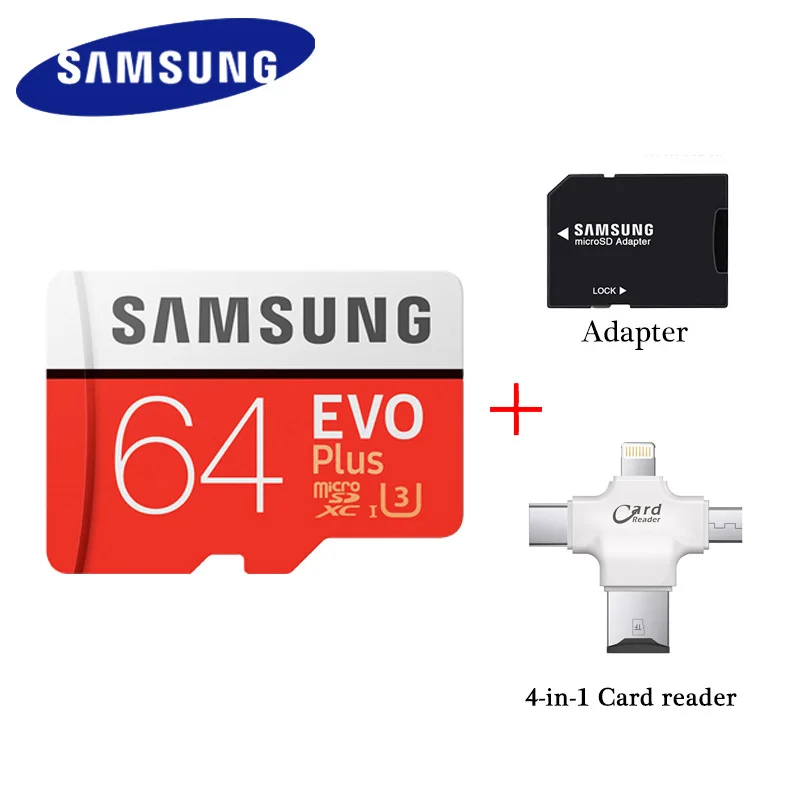 samsung micro sd карта памяти 64GB max100MB/S класс 10 SDXC U3 4K tarjeta micro sd TF флэш-карта для смартфонов - Емкость: 64GB-AP-R006