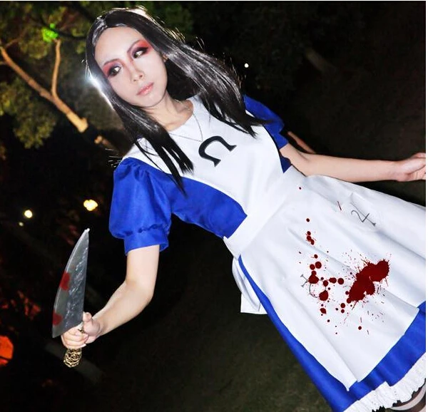 Alice-Madness Returns Alice Cosplay Costume - No Stain