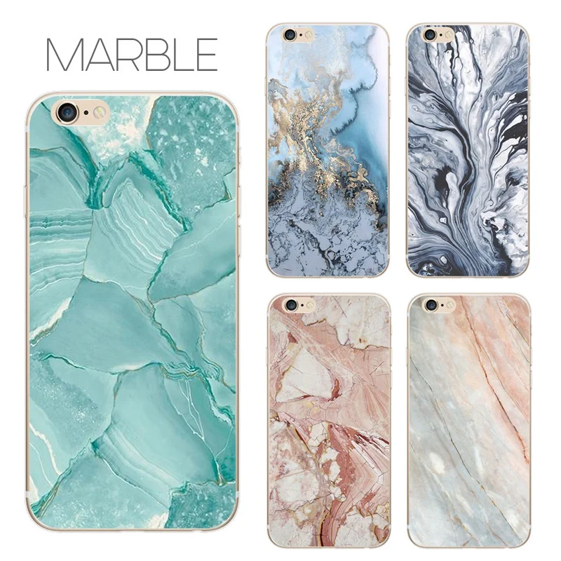 

Hensongift For iphone X 8 8plus Marble Pattern Phone Case TPU Back Cover for iPhone 6 6s plus mobile soft case for 7 7plus