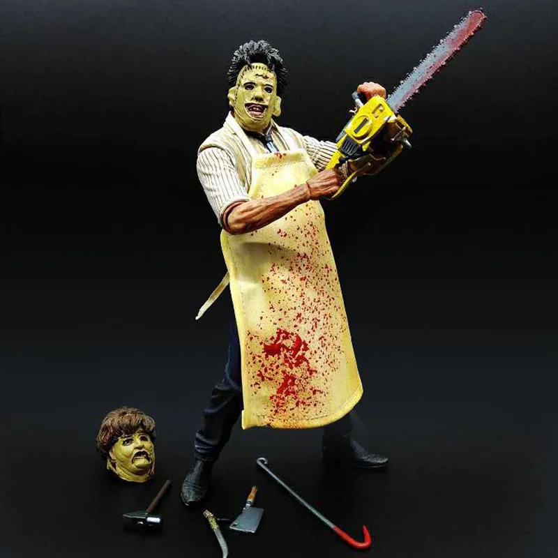 18cm NECA 40th Anniversary Ultimate Leatherface Classic Terror Movie The Texas Chainsaw Massacre Action Figure In 3D Boxed (4)