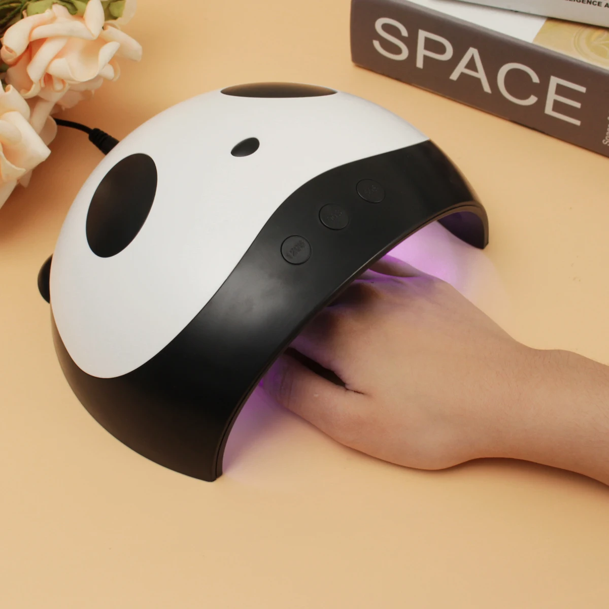

36W 12LED Panda Cute Shaper UV Nail Lamp LED Nail Dryer Manicure Lamps Button Time Setting