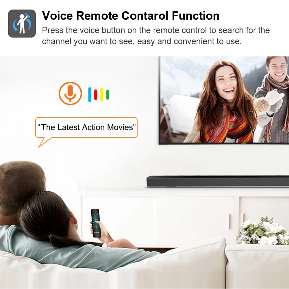 Günstig Voice Control Fly Air Mouse Gyro Sensing Spiel 2,4 GHz Drahtlose tastatur Fernbedienung Mikrofon Für Android Box X96Max X96mini