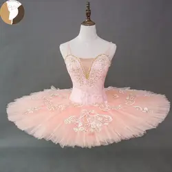 FLTOTURE взрослых Professional балетная пачка розовый цвет Спящая красавица платья пачки XW1001 для девочек балетный костюм конкурс для продажи