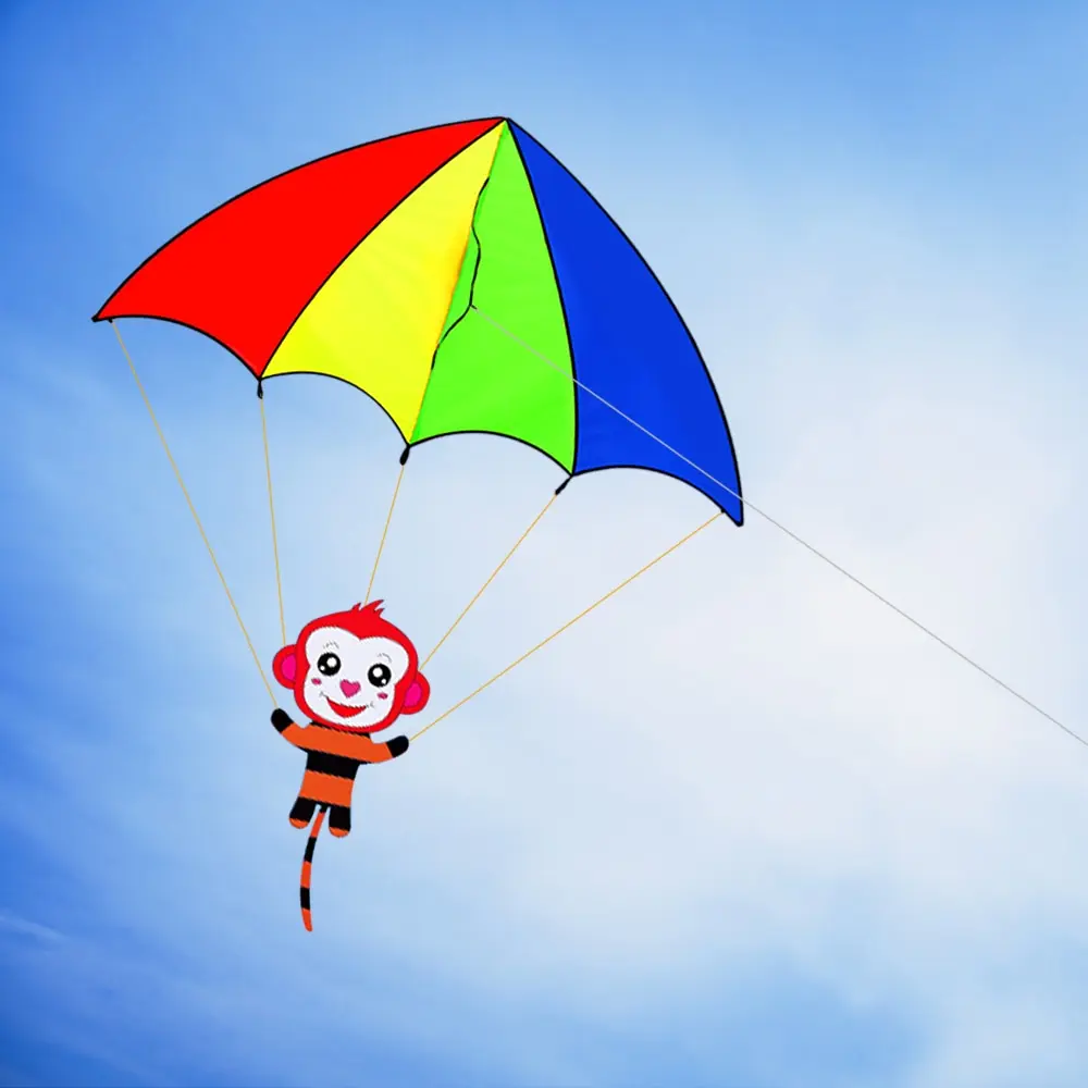Красочный мультфильм парашют воздушный змей с одним леером воздушный змей с 30 м Летающая линия открытый пляжный сад для детей взрослых
