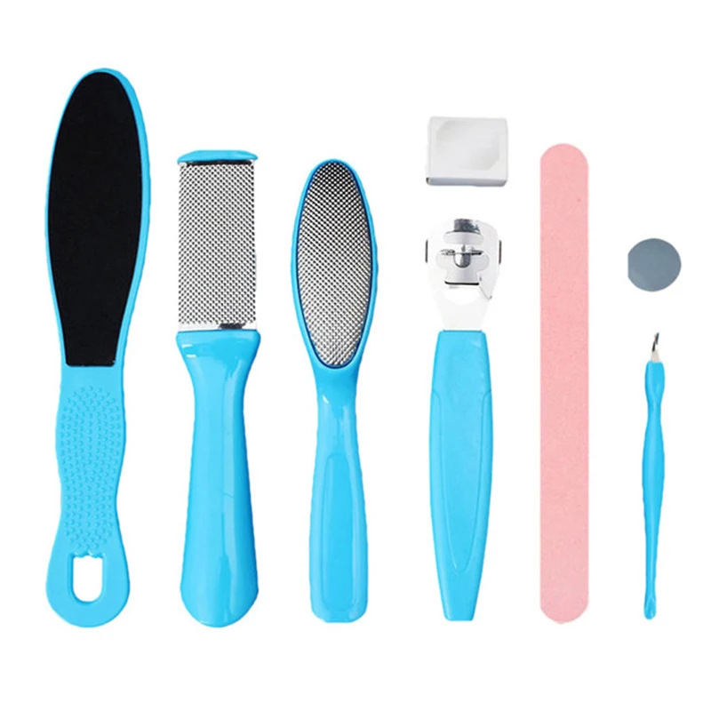 8 Pcs Manicure Set Foot Care Nail Clippers Remover Shaver Foot Rasp